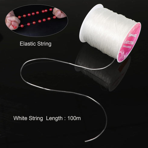 Bracelet String,BFANGZ 0.8mm 100M Elastic String for Jewelry Making,Bracelet String Stretch Bead Cord Stretchy String for Bracelets,Necklaces,Jewe...