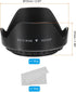 PATIKIL 49mm Camera Lens Hood, Flower Lens Hood Protector with Cloth for Anti-Reflection Blocks Excess Sunlight Enhance Camera Photography for Nik...