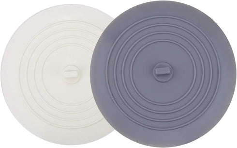 V-TOP Tub Stopper 2 Pack, 6 inches Large Silicone Drain Plug Hair Stopper Flat Suction Cover for Kitchen Gadgets Bathroom Accessories and Laundry...