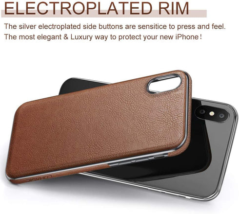 LOHASIC for iPhone Xs Max Case, Premium Leather Slim Luxury Flexible Defender Anti-Slip Soft Grip Scratch Resistant Protective Cover Cases Compati...