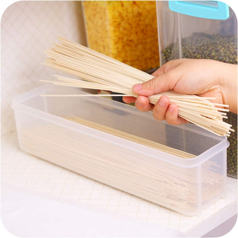 Guardians Pasta Container Noodle Food Storage Spaghetti Keeper Box with White Cover...