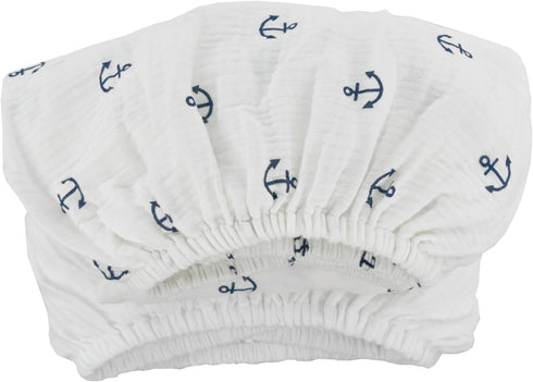Synrroe Fitted Muslin Crib Sheets, Stretchy Crib Bed Sheets for Babies Boys, Super Soft and Comfortable 100% Cotton Bed Sheets Double Layers (Anch...