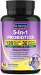 Probiotics for Women & Men Digestive Health?120 Billion CFUs, Prebiotics and Probiotics for Gut Health, D3, Zinc & Immune Support Herbs, Detox Cle...