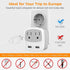 European Travel Plug Adapter Converter, TESSAN International Power Plug Converter with 2 USB, Type C Outlet Adaptor Charger for US to Most of Euro...