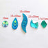 50PCS Special Effect Different Shapes Mirror AB Gems Sew On Rhinestones Faceted for Handicrafts Clothing Dress Decorations (Light Blue)...