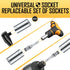 boen Super Universal Socket Tool Set Gifts for Men | Self-adjusting Fits (7mm-19mm) with Power Drill Adapter | Christmas Fathers Day Ideal Gift St...