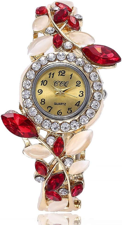 Weicam Women 5 Pack Luxury Watch Bracelet Diamond Flower Lady Retro Wholesale Wrist Watch Jewellery...