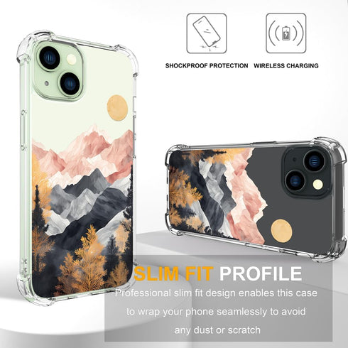 Compatible with Iphone 15 Case Flower Floral for Women Girls Girly Cute Designer Phone Case Clear with Design, Compatible with Iphone 15 Case Tran...