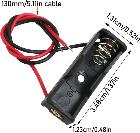 10PCS 12V 23A Battery Holder, Battery Case with Leads Wires, Black...