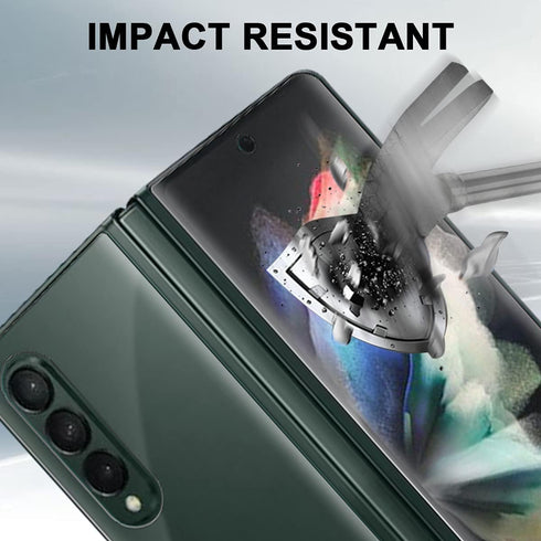(3 Sets) Full Coverage Protector Compatible For Samsung Galaxy Z Fold 3 5G(Upgraded) High Definition Edge to Edge HD, Anti-Scratch (Lifetime Repla...