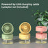 Personal Cooling Fan and Small Air Humidifier 350ml with LED Night Light, Desktop USB Charging Humidifier and Fan 3 in 1 for Office and Small Room...