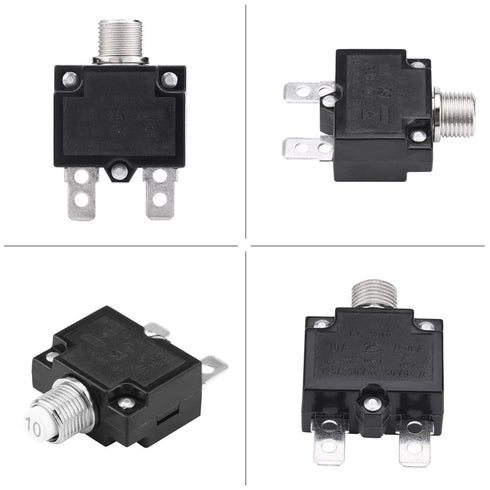 125/250V AC Thermal Overload Protector Reset Thermal Switch Circuit Breaker Over Current Overload Protector for Generator(15A) for delta shopmaste...