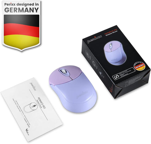 Perixx PERIMICE-802PP Wireless Bluetooth Mouse - Portable Design - Compatible with Windows, iOS, and Android PC, Laptop, Tablet, and Smartphone - ...