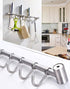 304 Stainless Steel Kitchen Utensil Racks with 7 Sliding Hooks Hangers Wall Mounted 15"...