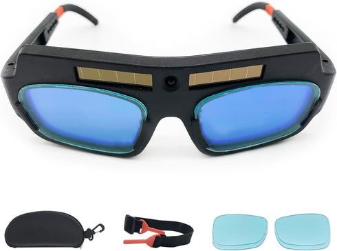 Welding Glasses Auto Darkening,Solar Powered Welding Goggles,Adjustable, Lightweight,Welder Goggle Anti-Flog Anti-Glare Protective Goggles...