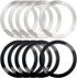 10 Pieces Wireless Charger Universal Metal Rings with Sticker, 2 Colors Ultra Thin Metal Rings Compatible with Magnetic MagSafe Wireless Charger C...