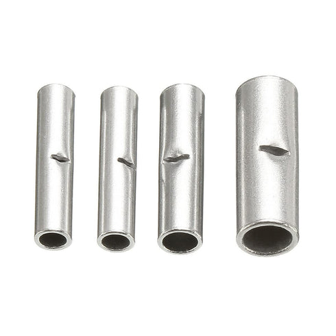 300PCS Non-Insulated Butt Connectors Kit, Connectors of Tinned Red Copper, 24-22 22-18 18-14 14-12 12-10 14 8 Gauge Electrical Wire Crimp Seamless...
