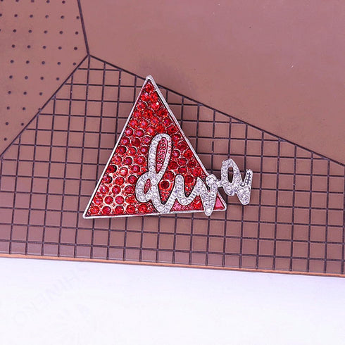 Sparking Red Diamond Inlady DELTA Diva Pin Brooch Women Siterhood Group Gifts Soror Party Beautiful Gifts Jewelry...