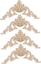 Garneck 4PCS Wood Carved Corner Onlay Applique Frame Unpainted Furniture Corner Applique Supplies Wall Cabinet Decor...