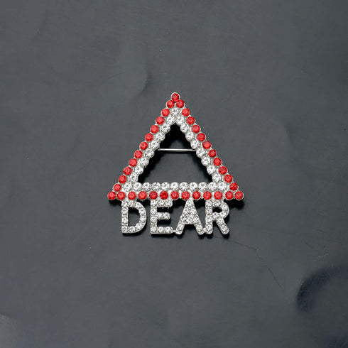 Sorority Jewelry Gift Greek Sorority Gift Dear Triangle Pearl Brooch Pin (DEAR pin)...