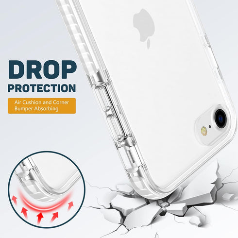 MATEPROX Compatible with iPhone SE 2022, iPhone SE 2020, iPhone 8, iPhone 7 Case, Clear Shield Heavy Duty Anti-Yellow Anti-Scratch Shockproof Cove...