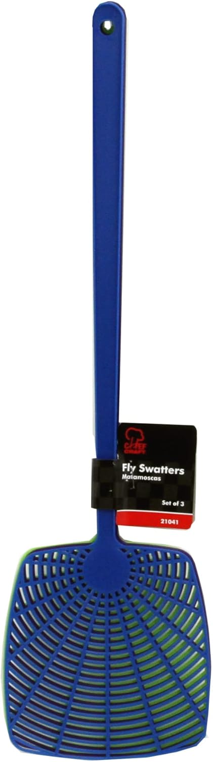 Chef Craft Select Fly Swatter Set, 18 inch 3 piece set, Purple/Green/Blue (Model: 21041)...