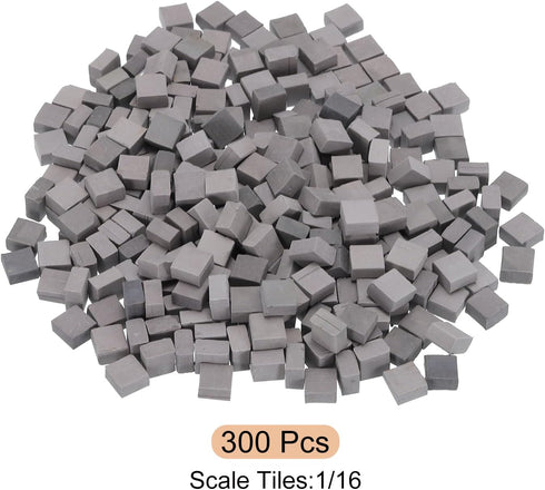 MECCANIXITY Miniature Bricks Clay Mini Wall Brick Model Brick Building Set for Model Building Dolls Pet Houses Garden Black Pack of 300,Scale 1/16...