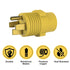 RV Plug Adapter PVC 50 Amp Male (14-50P) to 30 Amp Female (TT-30R) NEMA 14-50P to NEMA TT-30R...