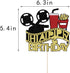 Film Cake Toppe Happy Birthday Sign Cake Topper for Film Projector Movie Night Camera Popcorn Theater Theme Bday Party Celerbrating Supplies (film...