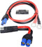 LIXINTIAN 10AWG Connector Cable, 1.3ft EC5 Female Plug to O Ring Terminal Cable, 5.9in EC5 Male to SAE Power Automotive Adapter Cable, with 1 SAE ...