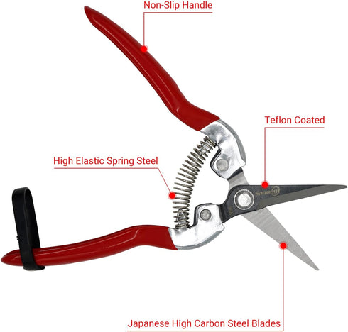 Pruning Shears Garden Tools Shears Lasting Sharp Labor-Saving for Trimming Plants Fruit Branches Shrub and Flower Suitable for Parks and Courtyard...
