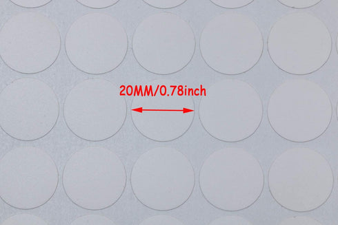 1 Sheet/54Pcs 20mm Wooden Furniture Accessories Self Adhesive PVC Material Decoration Furniture Cabinet Screw Cap Covers Hole Stickers (Light Whit...
