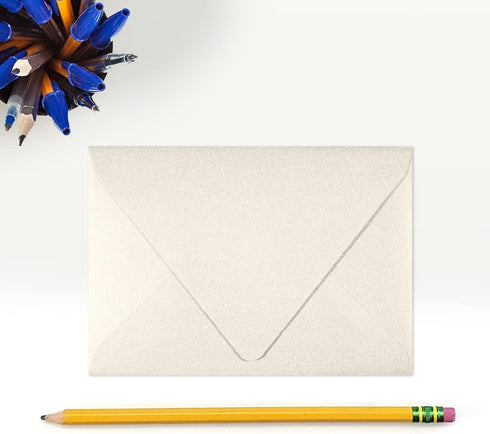 LUXPaper 4Bar A1 Contour Flap Invitation Envelopes | 3 5/8" x 5 1/8" | Quartz Metallic | 80lb. Text | 50 Qty...