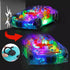 Light Up Transparent Car Toy - Fun and Interactive Electric Car Toy for Kids- Music Car with LED - Colorful Moving Gears -Tummy Time Crawling Baby...