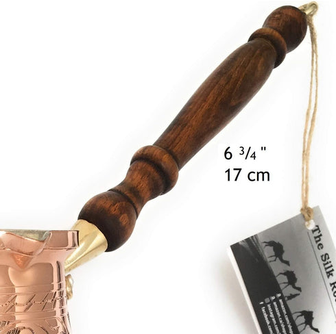 Replacement Wooden Handle for Copper Coffee Pot, Teapots, Cezve, Jezve, Jazzve, Ibrik, Briki, Stovetop Coffee Maker and Multi-Purpose Mini Wooden ...