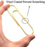 HAHIYO Paperclips 4 inch (100mm) Extra Large Paper Clips Sturdy Bright Gold Vinyl Coated Prevent Scratching Tearing The Pages for Bookmark Organiz...