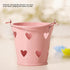 Tinplate Metal Bucket with Handle, Tinplate Bucket, 12pcs Mini Hollow Love Candy and Snack Storage Tin Bucket, Metal Gardening Crafts, Home Decora...