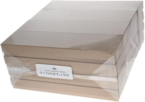 10 Pack Brown Kraft Cotton Boxes Jewelry Bracelet, Watches, Necklace and Anklet Gift Displays 8" x 2" x 1" Inch By R J Displays...