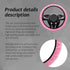 Car Steering Wheel Cover, 15" Breathable Anti-Slip Elastic Stretch Without Inner Ring, Short Faux Steering Wheel Protector, Universal Car Interior...