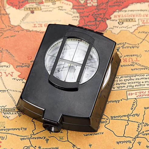 COSTIN Multifunctional Compass, Metal Military Waterproof High Accuracy Compass with Map Measurer, Distance Calculator,Bubble Level Perfect for Ou...