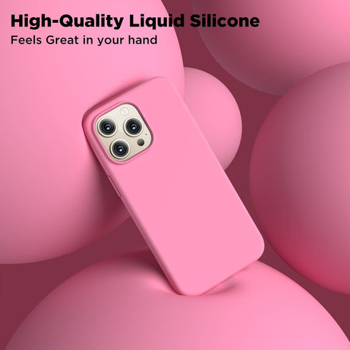 Compatible with iPhone 15 Pro Max Case, Liquid Silicone Case, Full Body Shockproof Protective Cover Slim Thin Phone Case with Soft Anti-Scratch Mi...