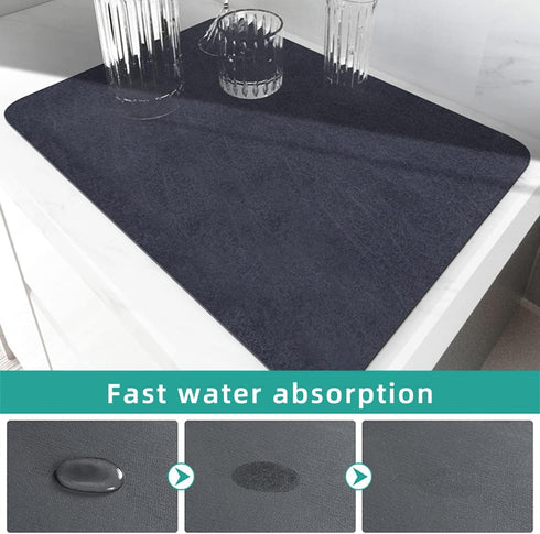 Coffee Mat Hide Stain Backed Absorbent for Kitchen Counter Absorbent Mat,Dish Drying Mat Coffee Bar Accessories Fit Under Coffee Machine Coffee Po...