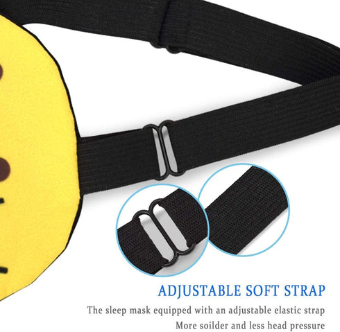 HYCLES Sleep Mask for Kids Sleeping Eye Cover Cute Cartoon Animal Funny 3 Pcs Blindfold Eyeshade for Men Women Plane Travel Game Nap Night Sleepin...