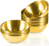 12 Pack 3.5inch Stainless Steel Sauce Dishes Mini Individual Saucers Bowl Round Seasoning Dishes Sushi Dipping Bowl Appetizer Plates, Golden...