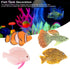 4Pcs Artificial Silicone Tropical Fish, Aquarium Artificial Fishes Glowing Effect Moving Fish Silicone Floating Fishes for Fish Decoration...