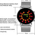 Men Cool Digital Watch Binary Time LED Display Waterproof with Stainless Steel Mesh Band Unique Creative Fashion Wristwatches...