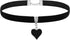 Vintage Black Choker Necklace for Women, Velvet Drip oil Black Heart Choker Necklace, Valentines Day Halloween Cosplay Party Jewelry, Adjustable L...
