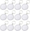 25PCS 1.4inch Inner Diameter Round Clear Acrylic Blank Passport Photo Logo Image Inserts Split Keychain Keyrings Wallet Friendly Picture Snap-in F...