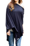 Byrd & Blume Maternity Nursing Cover Breathable Lightweight Breastfeeding Cover Wrap Shawl Scarf Poncho Full 360 (Navy, One size)...