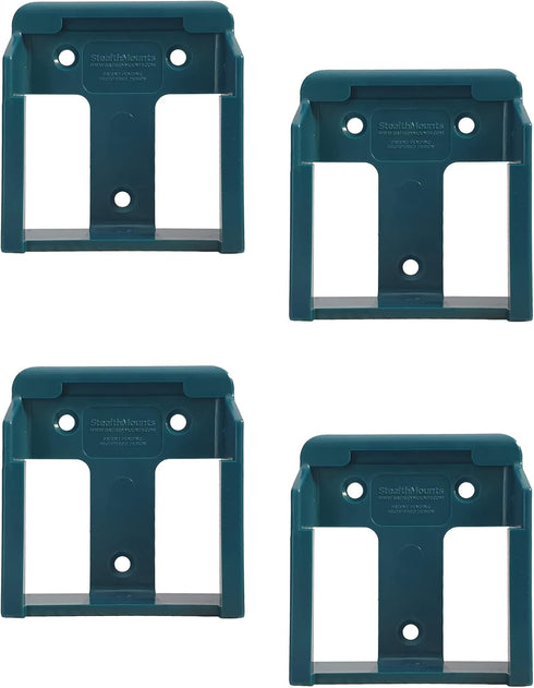 StealthMounts Makita Battery Holders 18v | Makita Battery Mounts for Makita 18v Power Tools | 4 Pack | Blue Makita Battery Organizer...